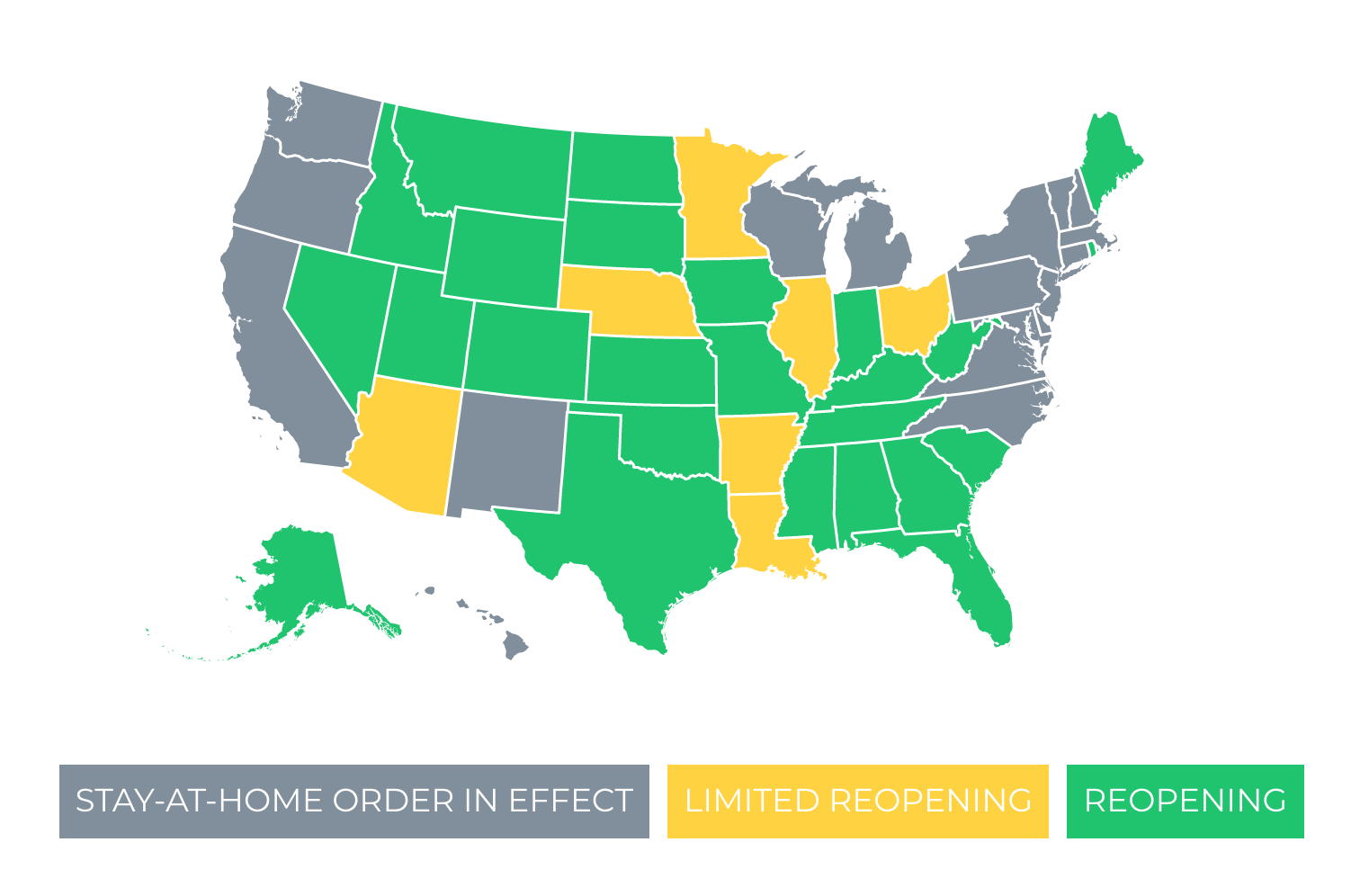 Covid-19 Map of US July 2019